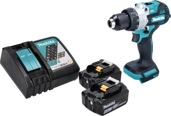 Actual product image Makita DHP 486 RG Battery impact drill 18 V 130 Nm Brushless + 2x battery 6.0 Ah + charger