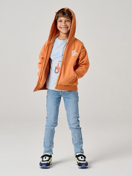 Produktbild Vertbaudet Kapuzensweatjacke mit Print hinten Jungen, Recycling-Polyester (92)