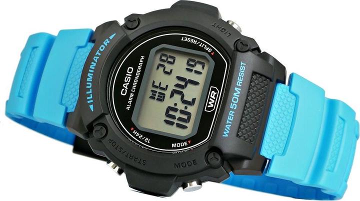 Actual product image Casio Collection - W-219H-2A2 (Digital watch, 47 mm)