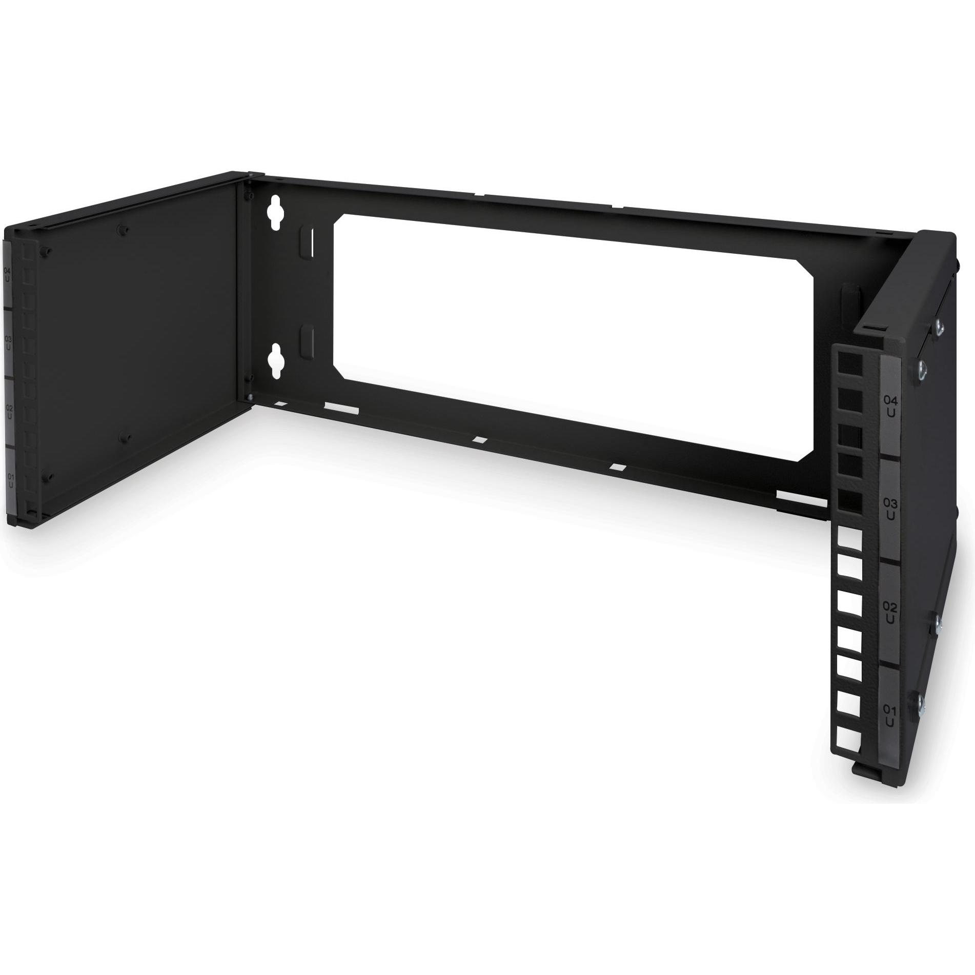 Digitus 4U wandmontage patchhouder 183x528x225 mm in diepte verstelbaar (4 HE, 19 inch rek), Serverkast, Zwart