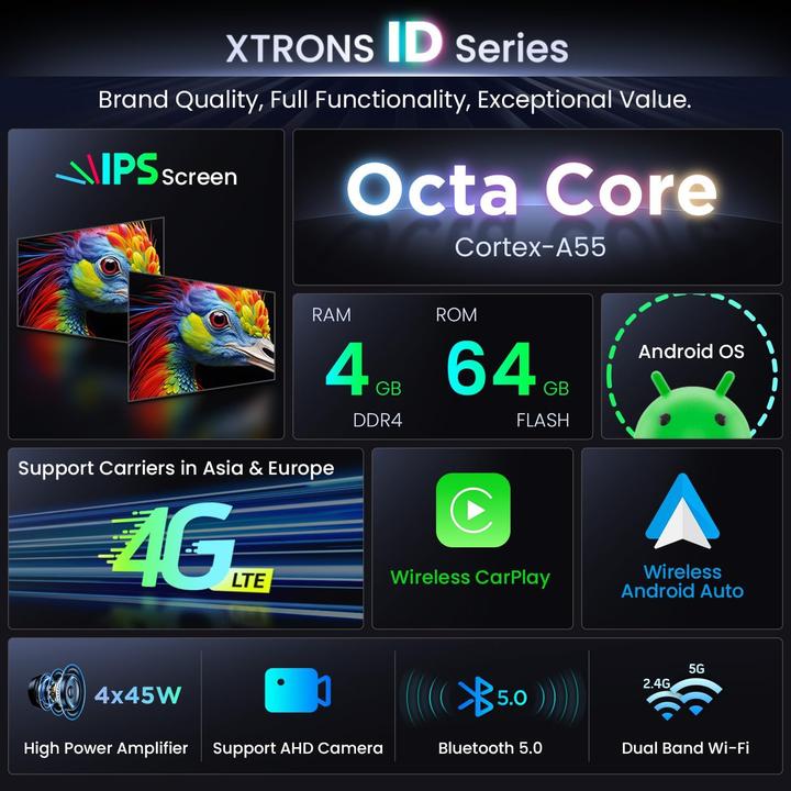 Produktbild Xtrons Android Autoradio mit Navi & 7" IPS Bildschirm (Android Auto)