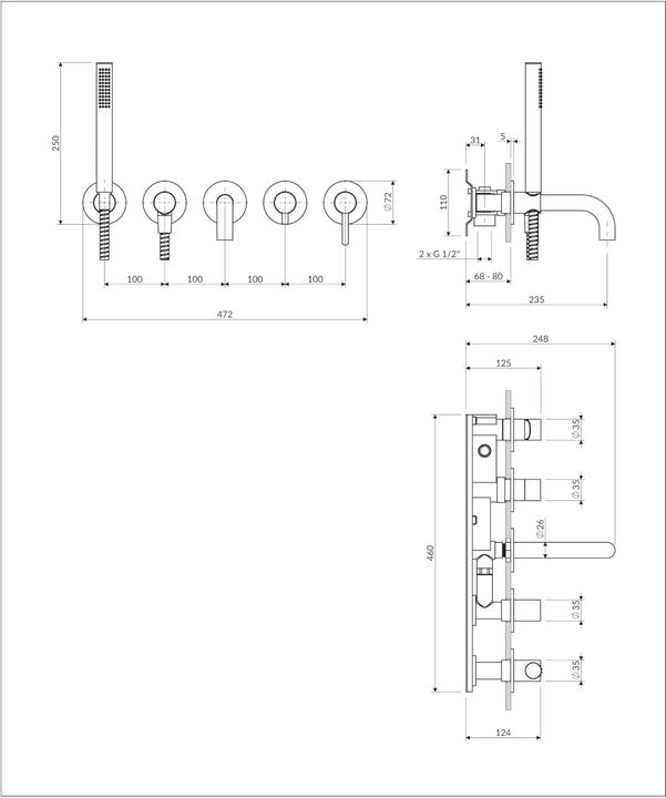 Actual product image Omnires Single Lever Basin Faucet with Ceramic Cartridge and Air Water Technology
