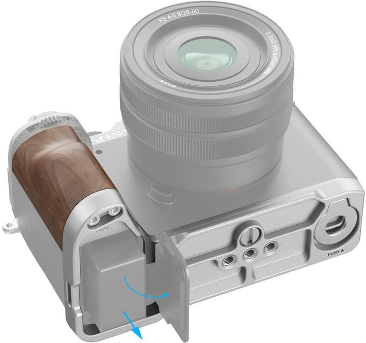 Produktbild SmallRig L-Shape Mount Plate with Wooden Handle (Diverses Video Zubehör, Griff)