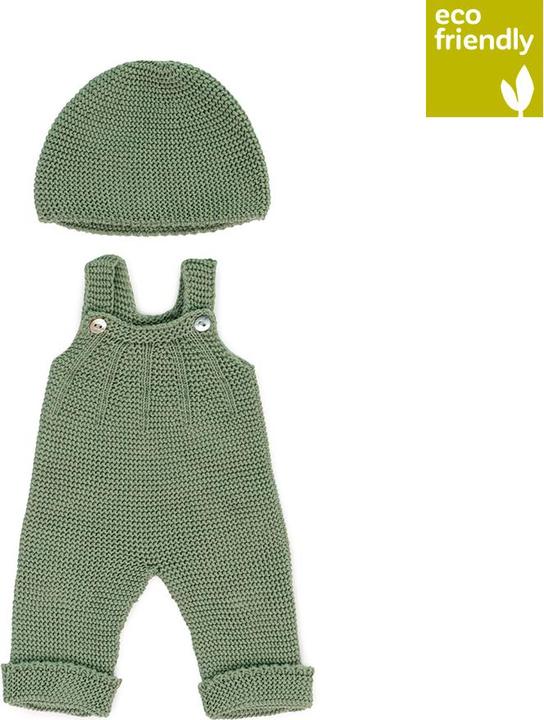 Miniland Kleiderset Strick Latzhose&Mütze