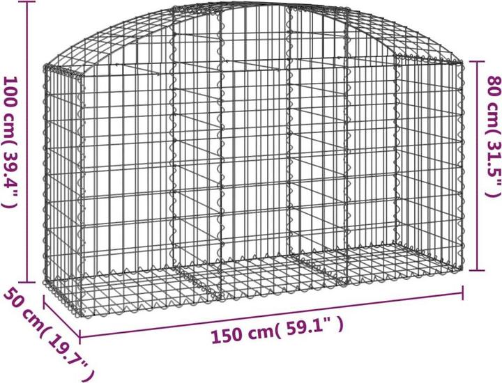 Produktbild vidaXL Gabionenkorb