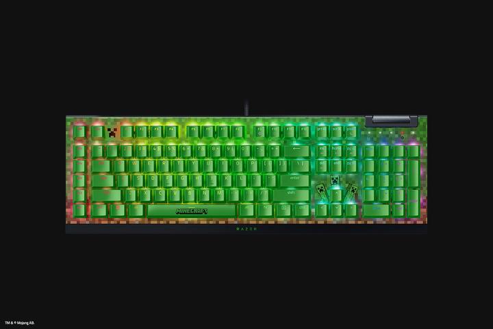 Actual product image Razer Blackwidow V4 X Minecraft Edition (US, Cable)