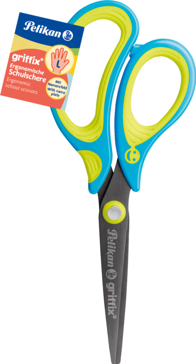 Actual product image Pelikan Scissors pointed Griffix 810296 neonfresh blue lefthanded (15 cm)