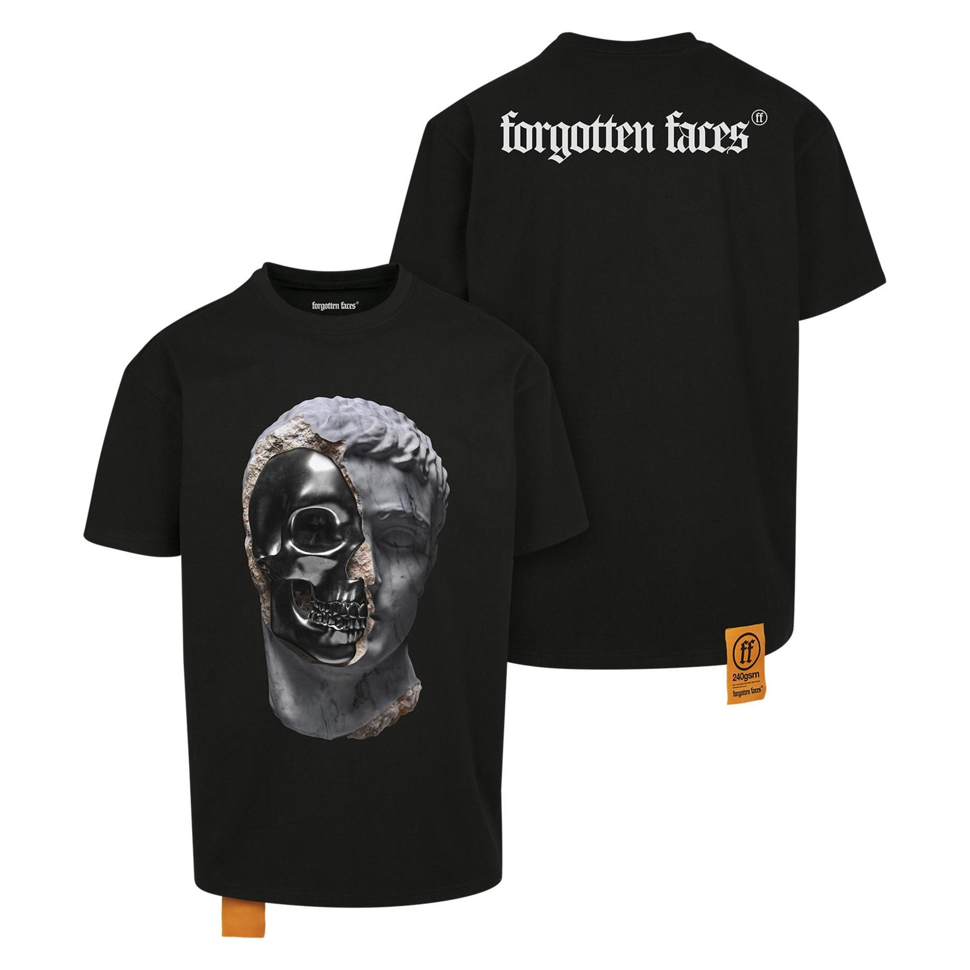 Forgotten Faces, Herren, Shirts, Sliced Oversized Tee, Schwarz, (Xs)