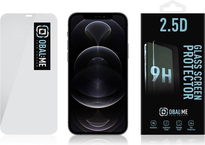 Image du produit Obal:Me Protecteur d'écran en verre 2.5D pour Apple iPhone 12/12 Pro Clear (1 pcs, Apple iPhone 12)