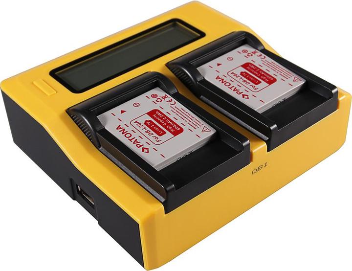 Produktbild Patona Dual LCD USB Ladegerät f. Sanyo DB-L40A L20A Xacti DMXC1 DMX-C1 DMXCA65 DMX-CA65 DSCC4