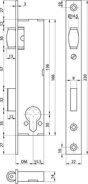 Actual product image MSL Tubular frame roller trap mortise lock 1924