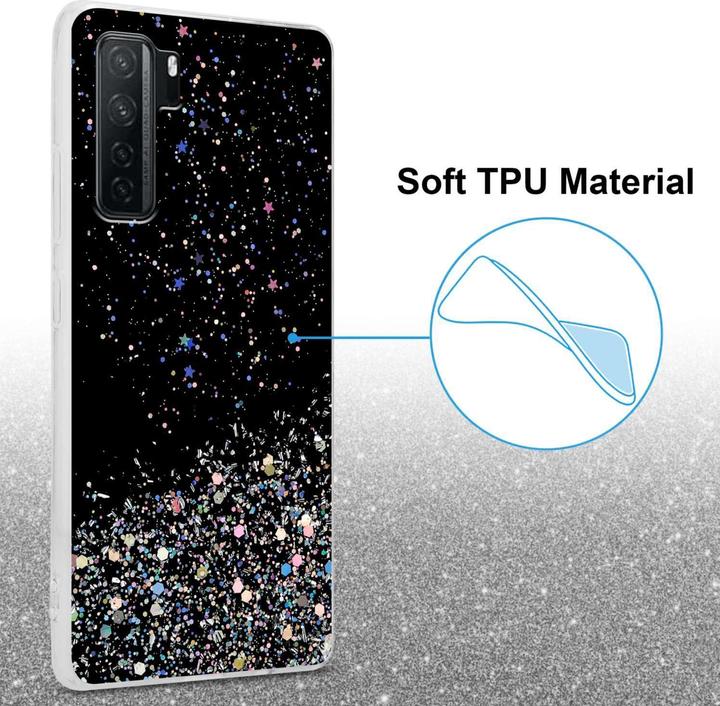 Actual product image Cadorabo Bumper Case for Huawei P40 LITE 5G / NOVA 7 SE TPU funkelnder Glitter (Huawei Nova 7 SE, Huawei P40 Lite 5G)
