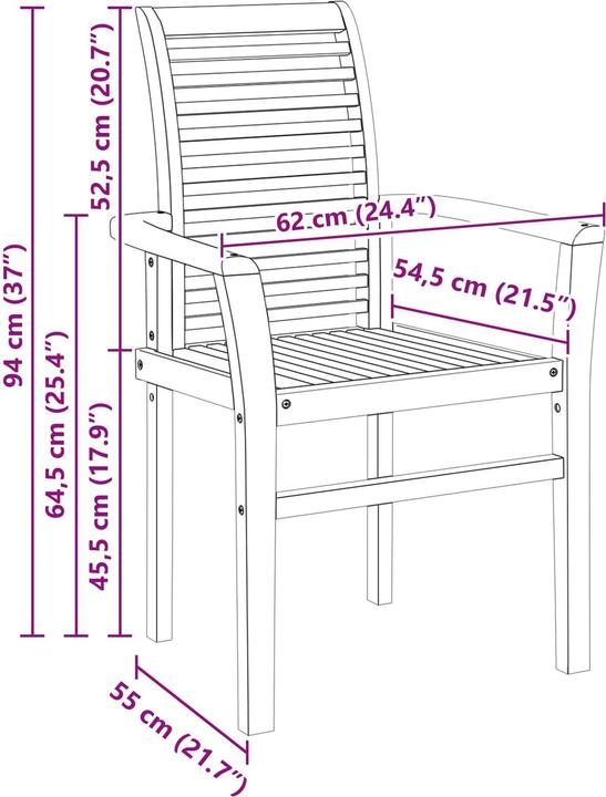 Actual product image vidaXL Gartenstuhl