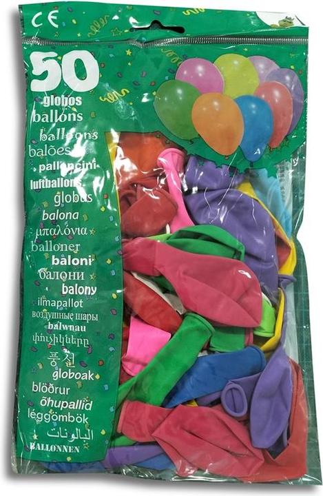 Globolandia Balloon, various colours, D21 cm 50 pcs (50x)