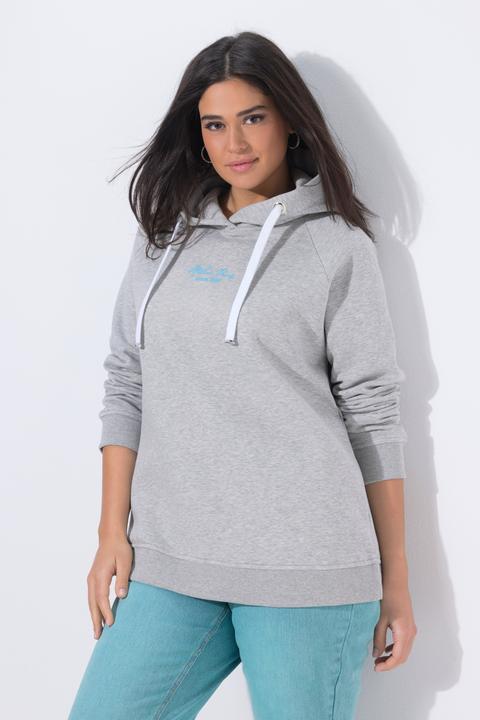 Image du produit Ulla Popken Sweat-shirt à capuche, manches longues et message (46)