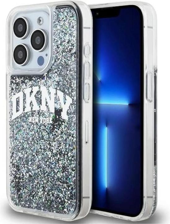 Actual product image DKNY DKHCP15LLBNAEK iPhone 15 Pro 6.1" czarny/black hardcase Liquid Glitter Big Logo (Apple iPhone 15 Pro)