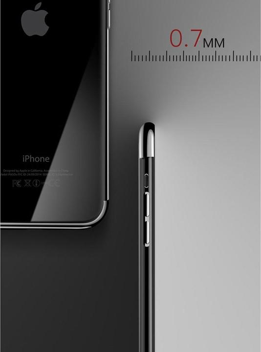 Actual product image König Design Mobile Cover Protective Case for Apple iPhone X Clear Transparent Cases Silver (Apple iPhone X)