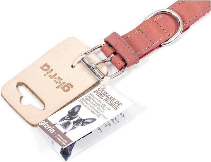 Produktbild Gloria Hundehalsband Oasis Rosa 35 cm (1,2 x 35 cm) (Leder, Nubukleder, 35 cm)