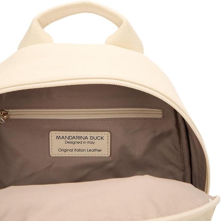 Actual product image Mandarina Duck Mellow Leather Women's Backpack with Adjustable Strains and Multiple Pockets