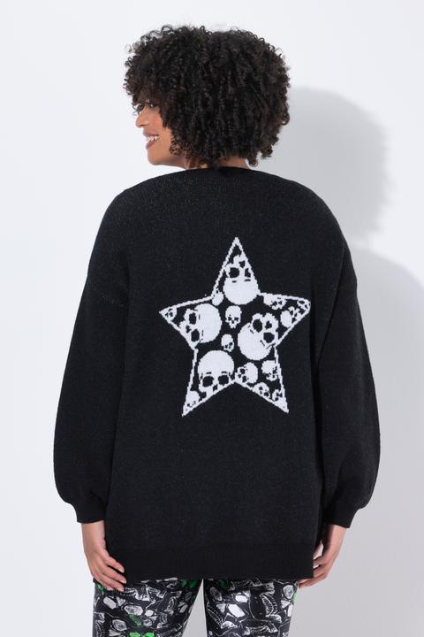 Image du produit Angel of Style Cardigan coupe ouverte, tête de mort motif léopard dans le dos (42, 44)