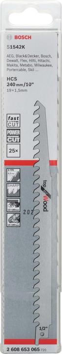 Produktbild Bosch Professional Zubehör Säbelsägeblatt S 1542 K, Top for Wood, 25er-Pack