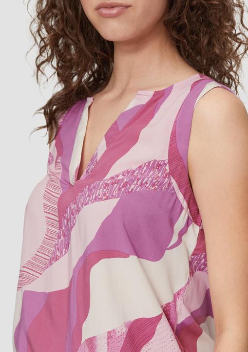 Immagine prodotto s.Oliver Bluse Bluse mit All-over-Print und Tunika-Ausschnitt (36)