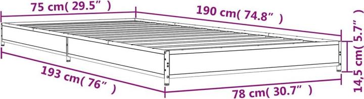 Image du produit vidaXL Bettgestell (100 x 200 cm)