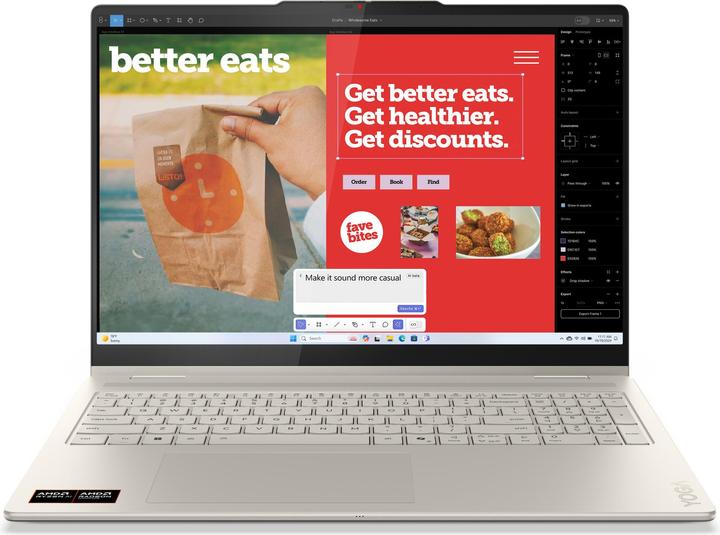 Produktbild Lenovo Yoga 7 2-in-1 (16", AMD Ryzen AI 7 350, 16 GB, 1000 GB, DE)