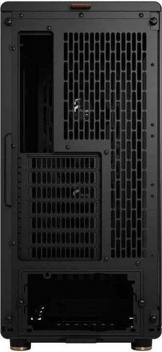 Image du produit Fractal Panneau Latéral en Verre Trempé Noir Charbon avec Face Avant en Bois de Noyer Foncé (ATX, mATX, Mini-ITX)