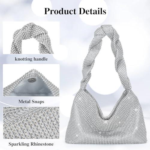 Produktbild Only-Bags.Store Clutch Abendtasche Glitzer Umhängetasche kleine Strass Handtasche Umhängetasche Kette Tasche