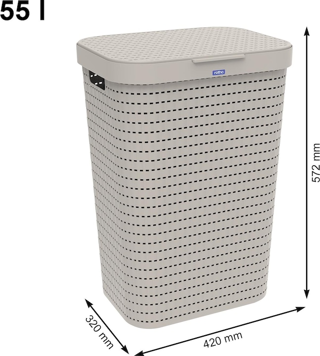 Actual product image Rotho Set of 2 laundry bins 55 l COUNTRY (55 l)