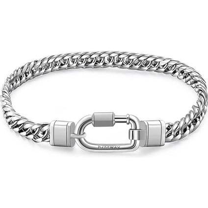 Brosway, Armschmuck, Decent Naxos BNX19 Steel Chain Bracelet - Length: 20 cm, (20 cm)