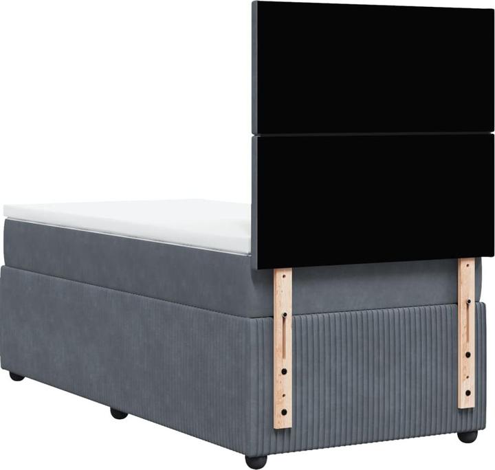 Produktbild VidaXL Bo x springbett mit Matratze 100 x 200 cm Samt (100 x 200 cm, 100 x 200 cm)