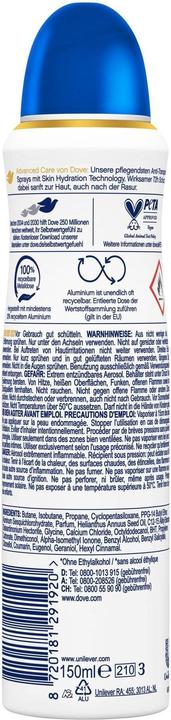 Actual product image Dove advanced Care original anti-perspirant spray 150 ml (Spray, 150 ml)
