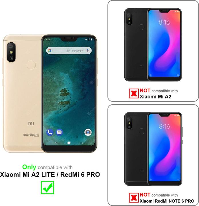 Actual product image Cadorabo Book Jeans Optics Cover (Mi A2 lite, Xiaomi Redmi 6 Pro)