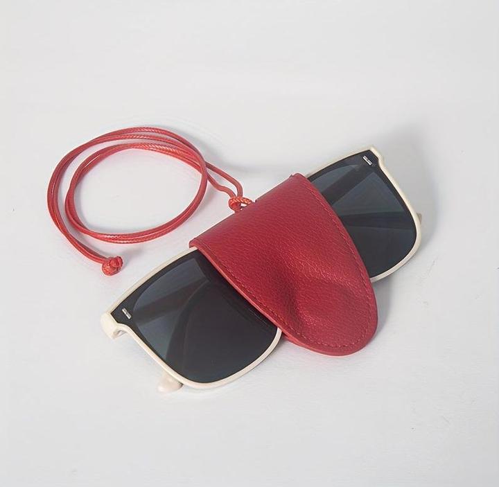 Immagine prodotto Only-Bags.Store Custodia per occhiali in pelle PU con laccetto da collo - Portaocchiali magnetico portatile -