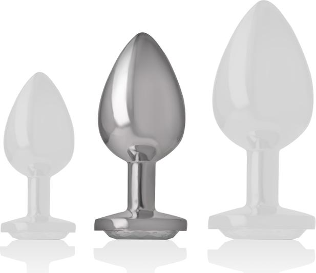 Image du produit Intense White Heart Aluminium Métal Anal Plug Taille M