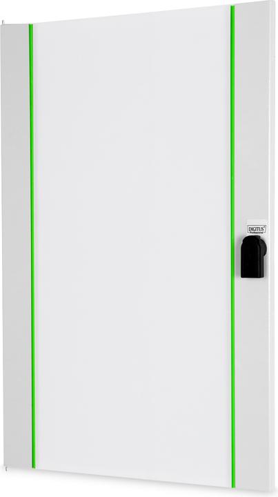 Produktbild Digitus Glas-Fronttur fur 20HE Wandgehause inkl. Schwenkhebel mit Profil-Halbzylinderschloss Farbe Grau (...