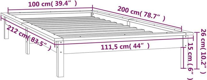 Image du produit vidaXL Bettgestell (100 x 200 cm)