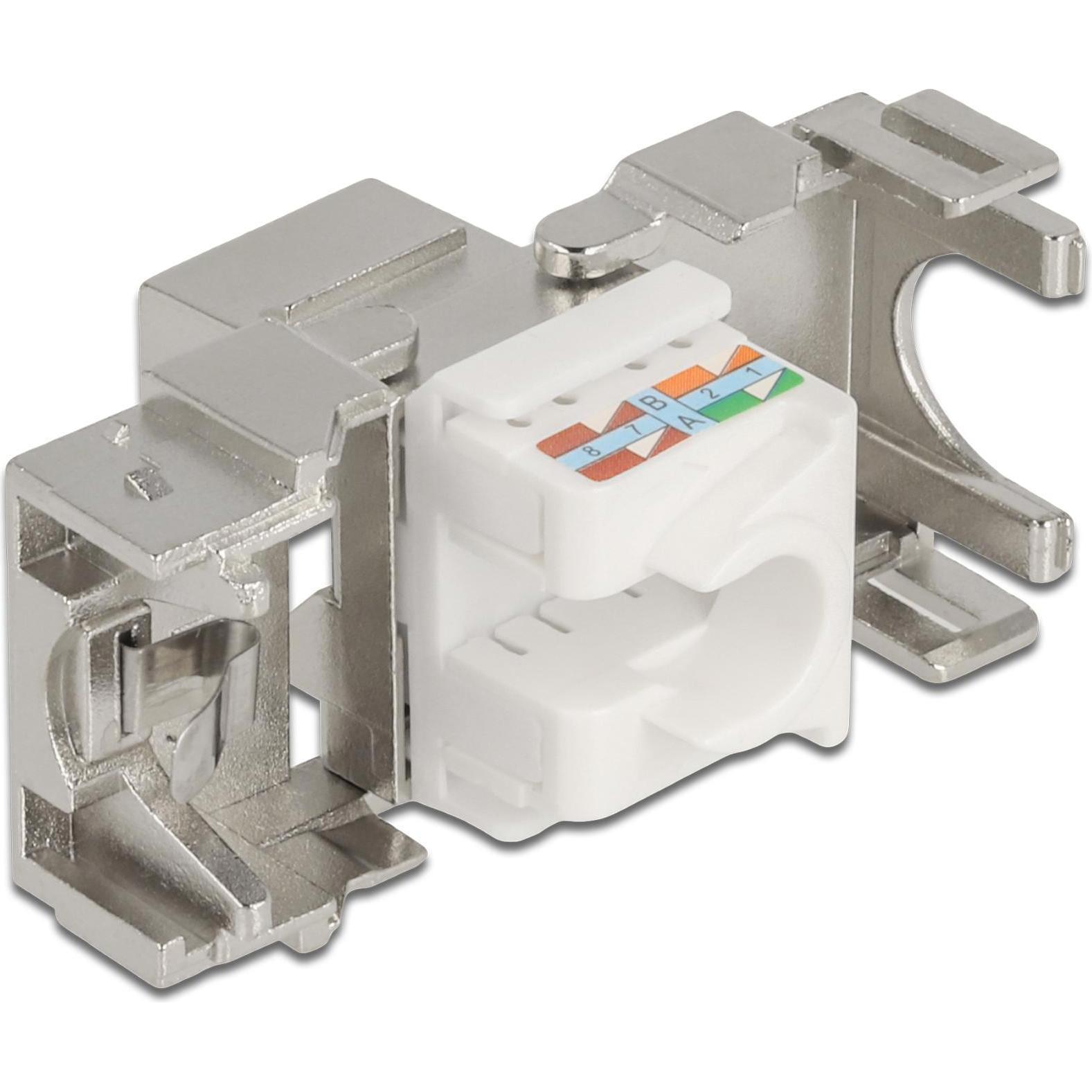 Thumbnail - Delock Keystone Modul RJ45 Buchse zu LSA Cat.6A 180° werkzeugfrei Metall (Keystone Modul), Netzwerk Zubehör