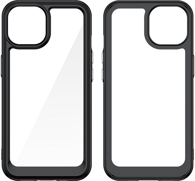 Immagine prodotto Hurtel Custodia rinforzata Outer Space con cornice flessibile per iPhone 15 - rosso (Apple iPhone 15)