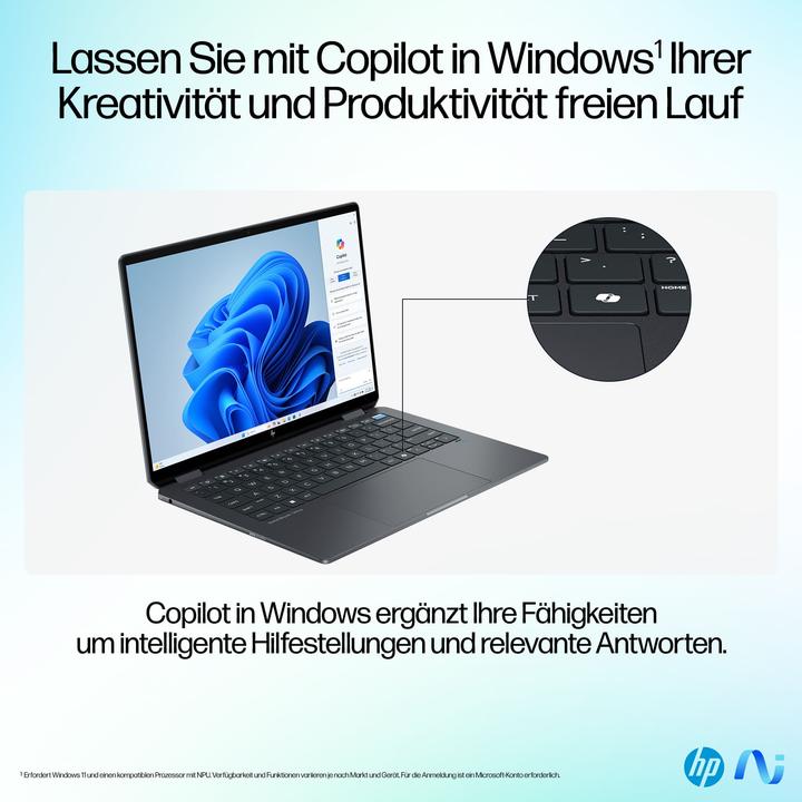 Image du produit HP OmniBook Ultra Flip 14-fh0079ng (14", 2000 Go, 32 Go, DE, Intel Core Ultra 7 258V)