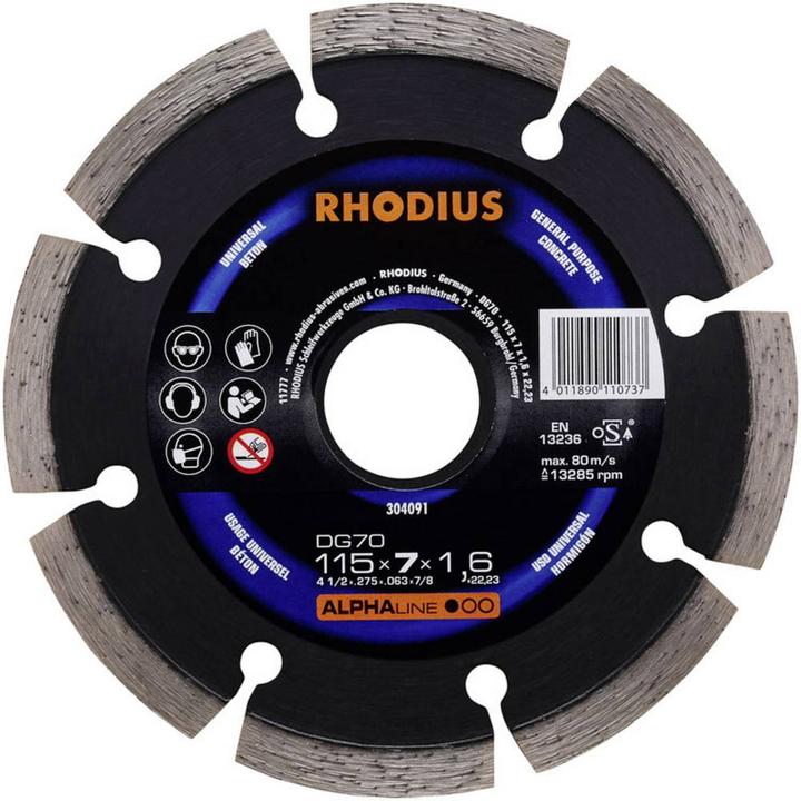 Immagine prodotto Rhodius DG70 Disco da taglio diamantato