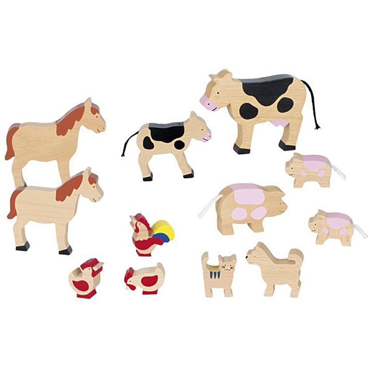 Goki Hölzerne Boerderijdierenset