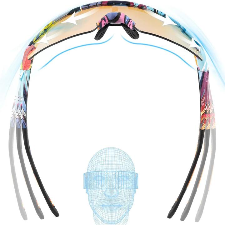 Actual product image Rockbros Photochromic Cycling Glasses with UV Protection and Corrective Insert - Multicolour (Multicolor)
