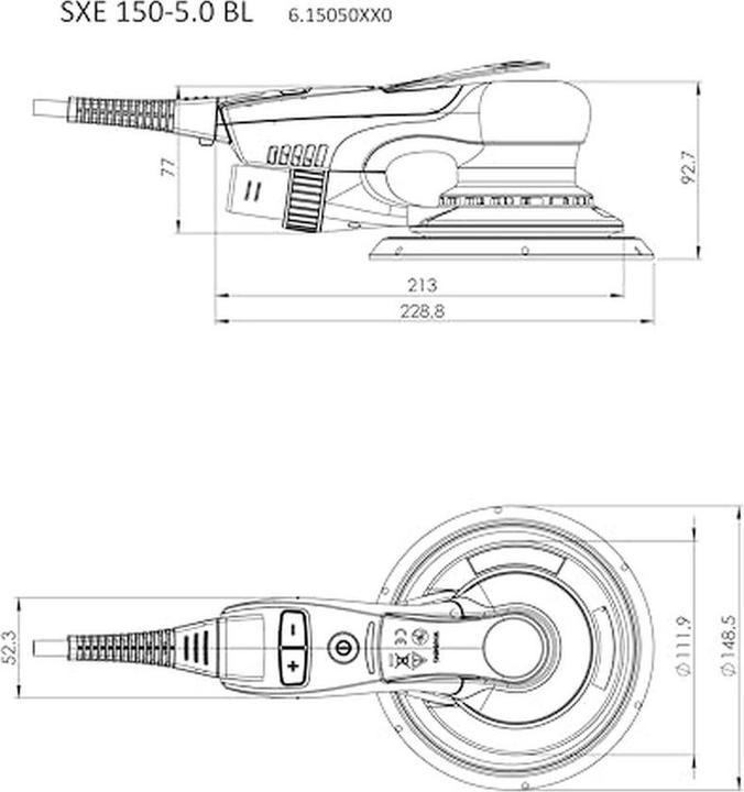 Image du produit Metabo SXE 150-5.0 BL (Ponceuse excentrique, 350 W)