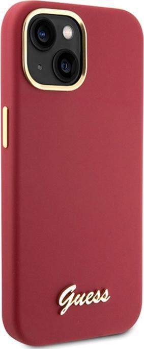 Produktbild Guess GUHCP15SSMBSLM iPhone 15 6.1" magenta hardcase Silicone Script Metal Logo & Frame (Apple iPhone 15)