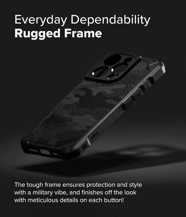 Image du produit Ringke Case for iPhone 16 Pro Max RUGGED GEAR CAMO BLACK (Apple iPhone 16 Pro Max)
