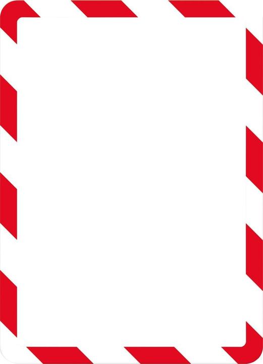 Produktbild Tarifold BIELLA Rahmen-Sichttafel Safety A4 rot/weiss selbstklebend (A4)