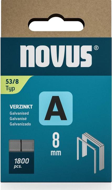 Immagine prodotto Novus Graffette a filo sottile A 53 8mm 1800 pezzi.